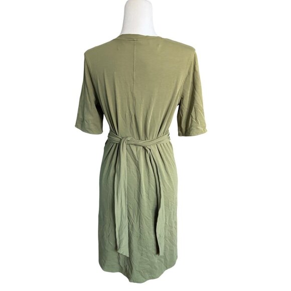Lululemon Cotton Wrap Front T-Shirt Dress size 8  Green - Picture 4 of 5
